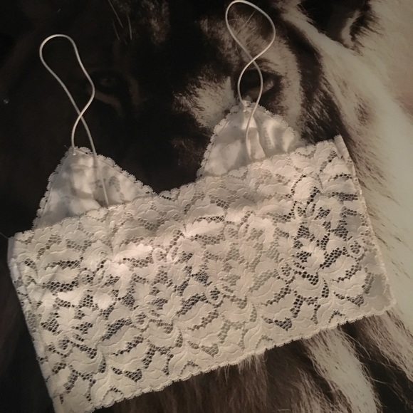 Free People Ivory Lace Spaghetti Strap Bra - Picture 5 of 5